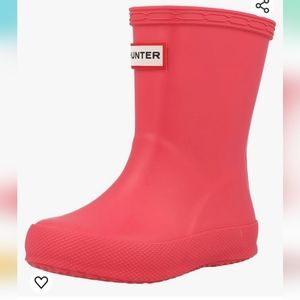NWT Hunter kids rain boots pink size 12